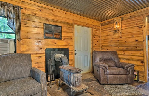 Golden House | Wright City Cabin with Fire Pit and Forest Views!