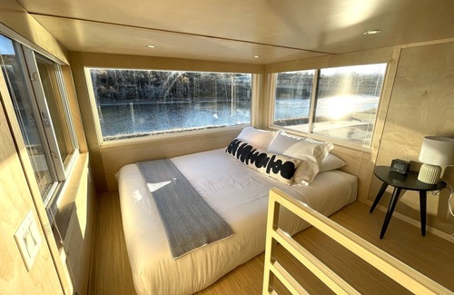 Pear Park House | XL tiny home with two lofted queen beds and full size futon on the main level.