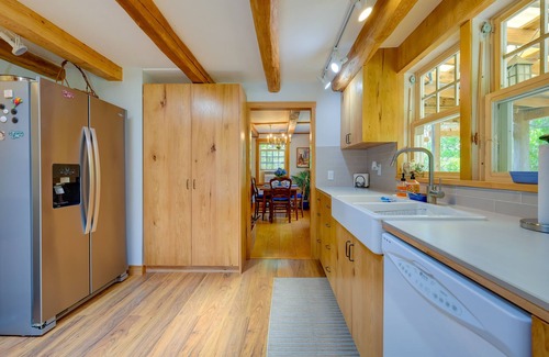 Brewster House | Yard & Fire Pit: Unique Cape Cod Home in Brewster