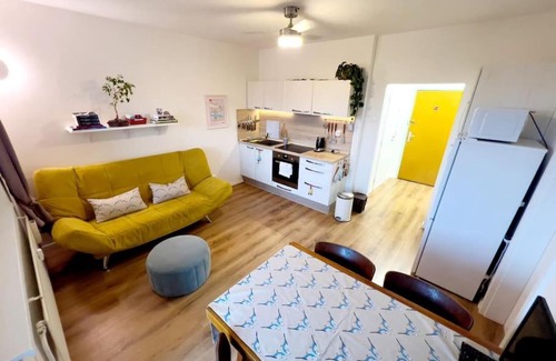Bratislava Apartment | Yellow Sofa