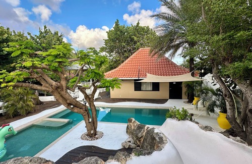 Salina Apartment | Yemaya Guesthouse Curaçao; fits up to 3guests - has an amazing Pool with Slide!