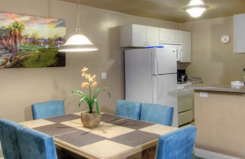 Canyon Corridor Condo | Yess! Full Kitchen & Heated Pool w/waterfall!