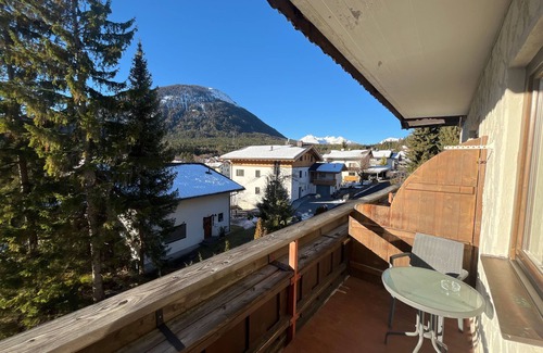 Obsteig Bed & Breakfast | Zimmer 12/1bett mit Balkon - Pension Alpina