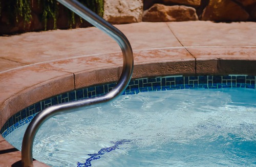 Zion National Park South Entrance Villa | Zion National Park Springdale Private Luxury Home Yard Kitchen Pool & Hot Tub