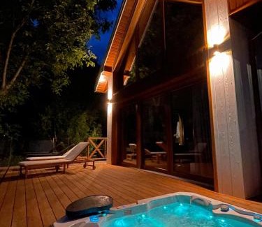 Gorzno Villa | Zloty, a Skromny - ogrodzony domek z jacuzzi i widokiem na jezioro