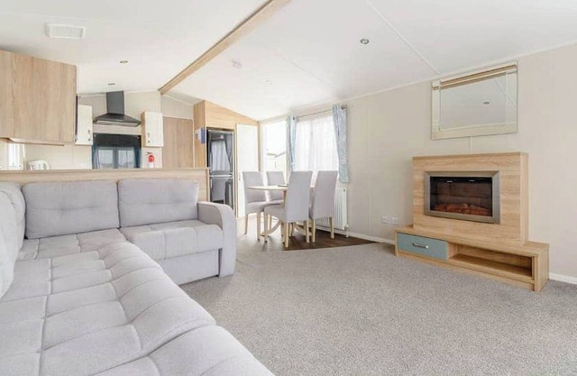 12ft-wide very comfortable and spacious caravan with one double and one twin.