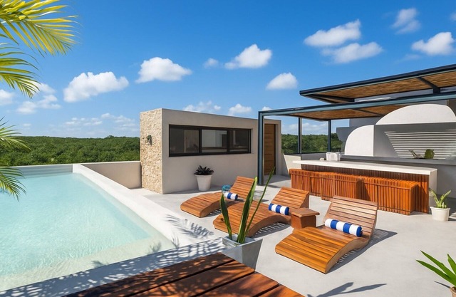 2-Bed Panoramic Penthouse Private Rooftop Pool Jungle Views