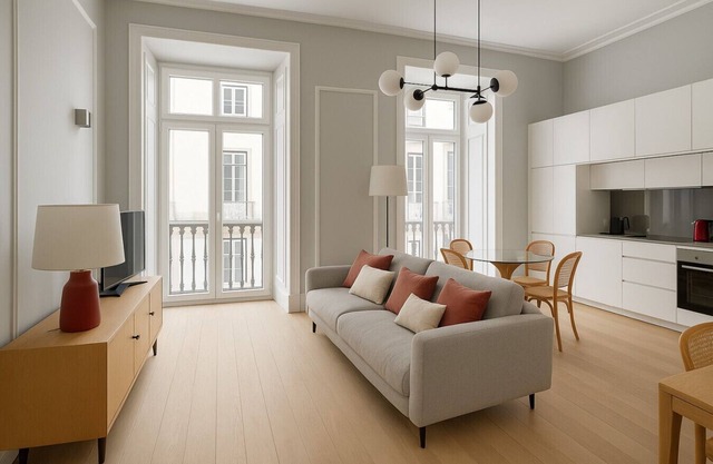 2bed flat with Balcony in Central Lisbon
