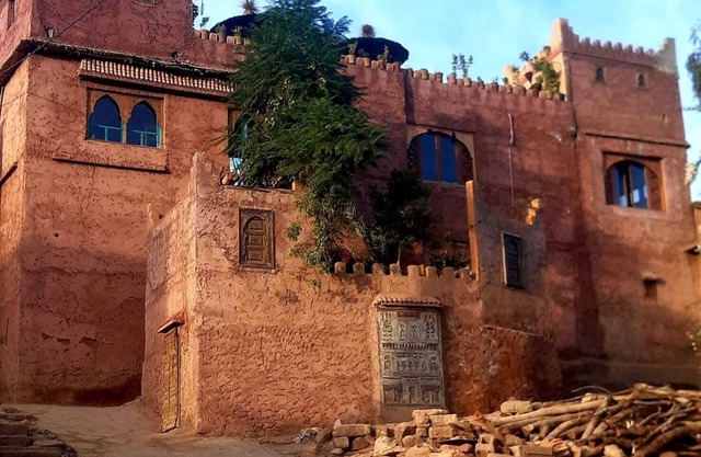 A castle overlooking the Atlas Mountains