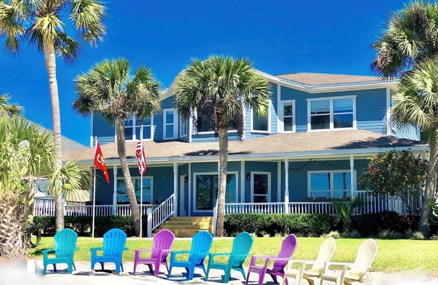 A Santa Rosa Sound Waterfront home on 2 acres with a private beach and 200’ dock