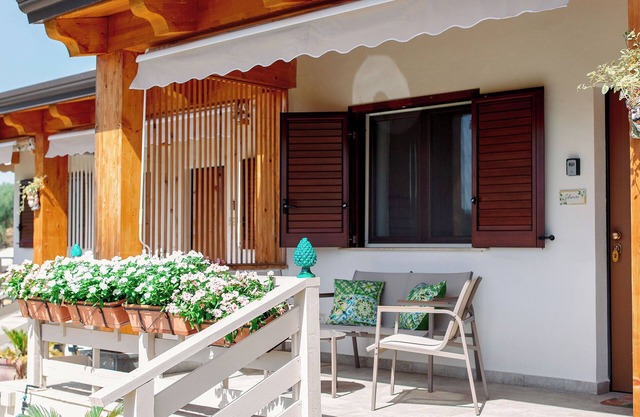 Agritourism. Accommodation x 2 + 1 persons with outdoor kitchen. Garden view