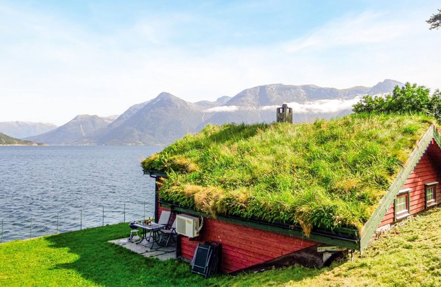 Amazing home in Utne with sauna