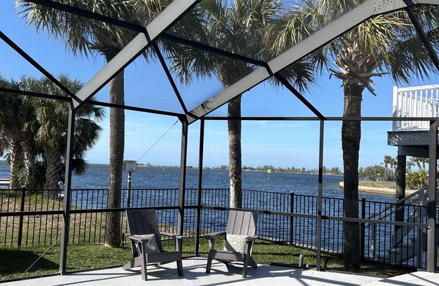 Amazing views, Dolphins, And Sunsets!nnWaterfront property with pool and dock.