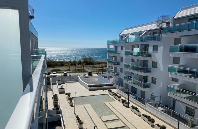 Apartment "Dunas de Marivillas" with Sea View, Shared Pool & Wi-Fi