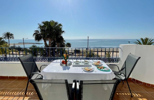 Apartment 'Zahories Córner Mojácar sea views' with Shared Pool, Terrace & Wi-Fi