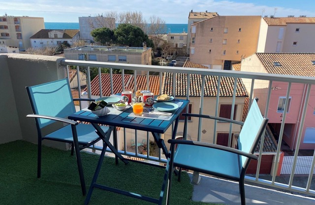 Appartement 2P à 1 min de la mer