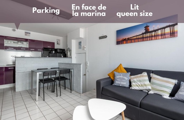 Appartement dos à la marina - Proche de la plage