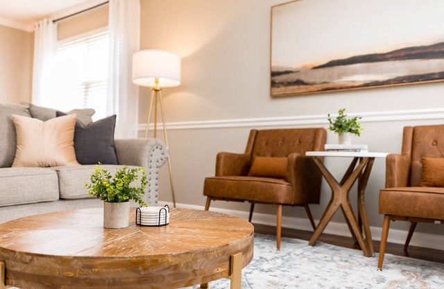 At Home+1 | Stylish 2BR Townhome | Fenced Yard