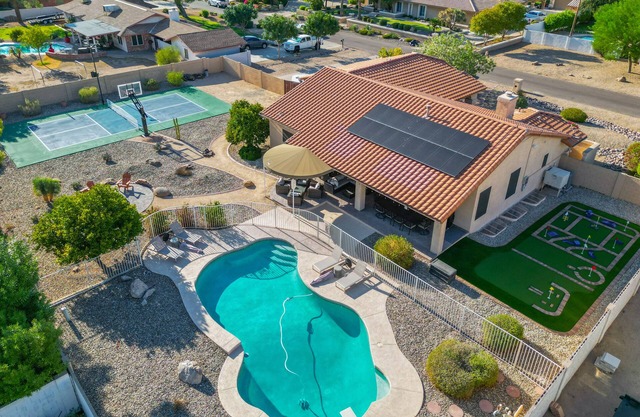 Backyard Paradise Pickleball Pool Mini Golf Arcade
