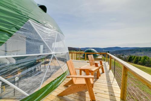 Barrel Hot Tub at The Eagle Dome in Franklin!