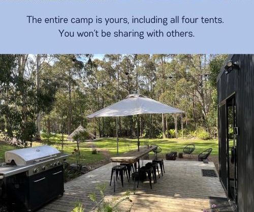 Base Glamp Bruny - Heated Tents for 8 People