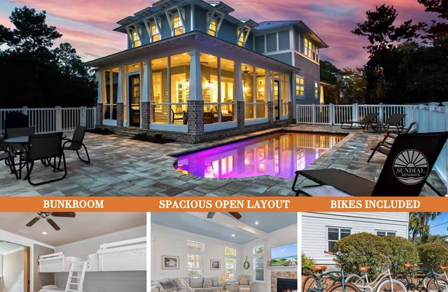 Beach Escape w/Private Pool & 5 Parking Spots
