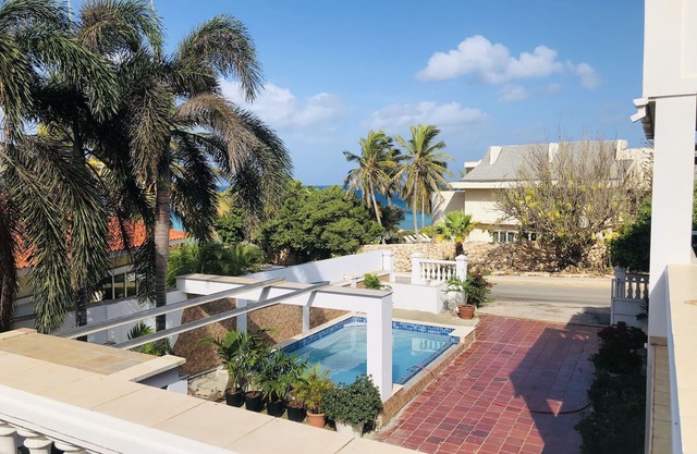 Beach white villa Apartment A, ocean view apartment with the best snorkel beach