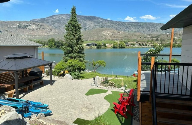 Beachfront home on Tucelnuit lake in Oliver BC. Surrounded by the best wineries