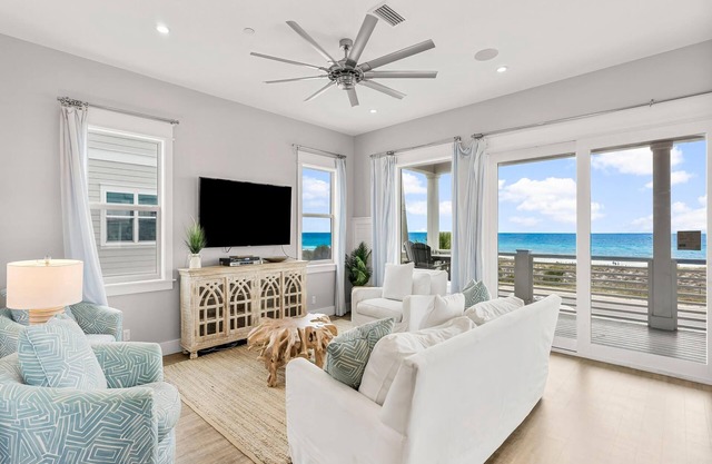 Beachside Luxury Home: Gulf Views, Fenced Yard + Private Pool
