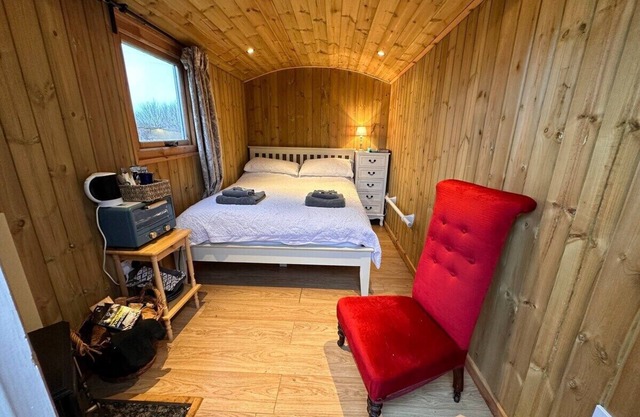 Beautiful Shepherds Hut Surrounded by Meadow