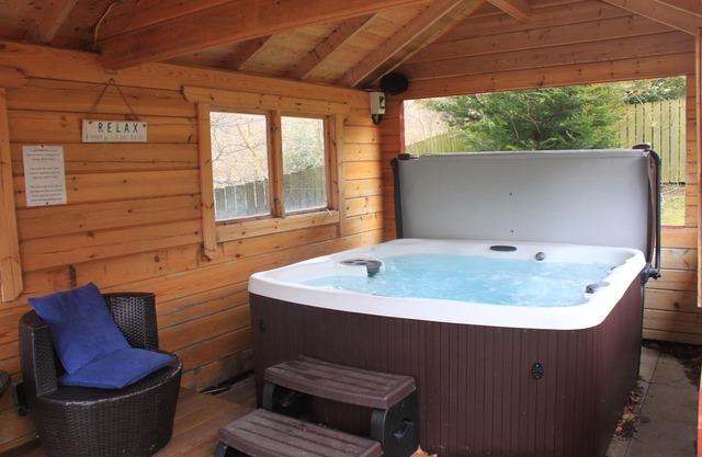 Birchwood Lodge - Cosy Loch Tay Log Cabin with private hot tub and indoor sauna