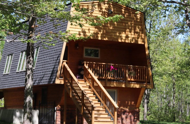 Cabin In the Woods on 30 wooded acres with walking trails.