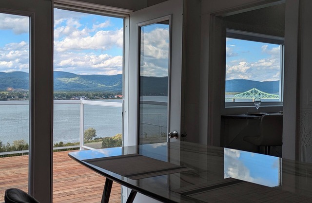 Campbellton Cliffside view of the river & bridge!