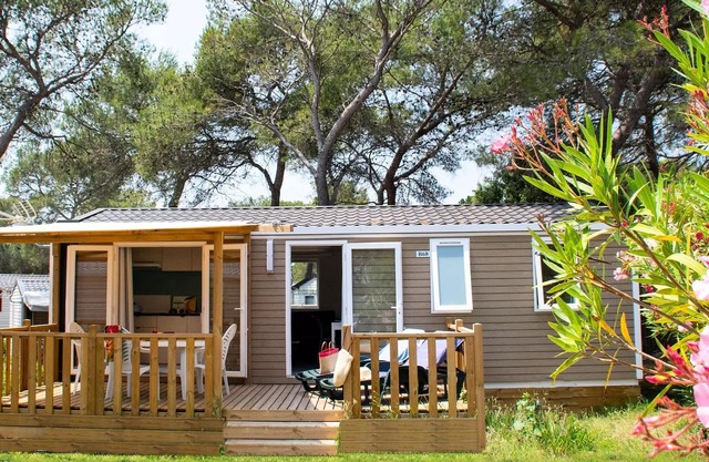 Camping Montana Parc Oasis Village - Coeur de l'Estérel * - Mobil Home Luxury 4 Rooms 6/8 People Air-conditioned + TV