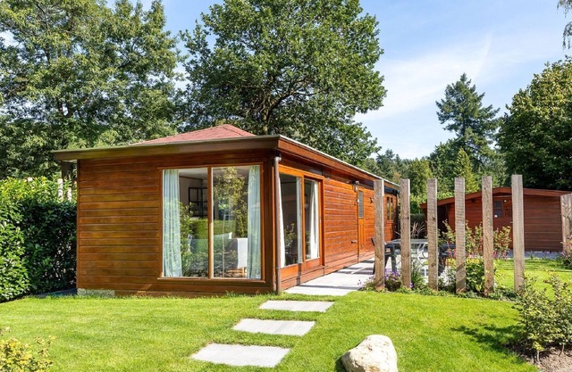Chalet in Harderwijk with garden, terrace and shared pool