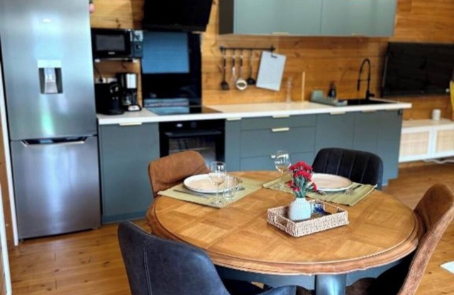 Chalet near the beach in a private wooded estate with fishing pond