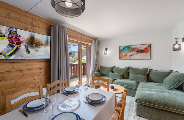 Charming 3-room apartment with 2 bedrooms, terrace, parking and Wi-Fi in Méribel