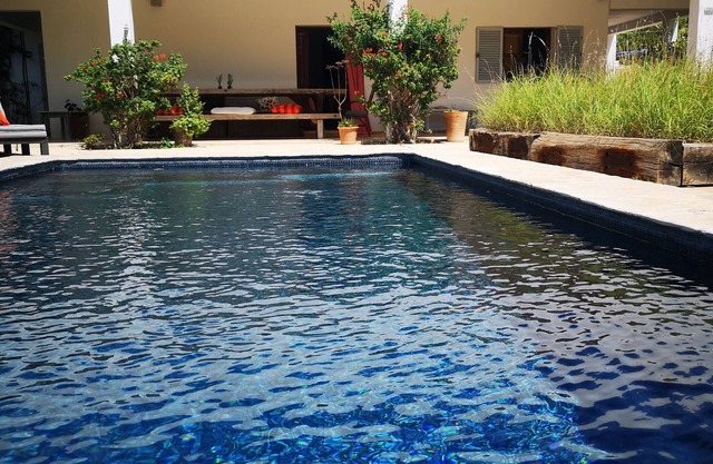 Charming rural villa 2 mins walk from the sea with pool. Sleeps 10