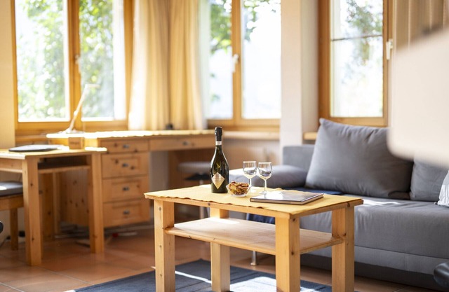 Chasa Val 735C: Quiet, cozy 3 ½-room apartment with fireplace and panoramic views of the national park