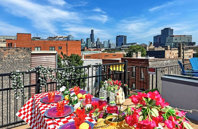Chic ART+1700sqf +3BR Home360° Roof+HotTub+CarGarage+12Guests