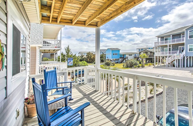 Coastal Oasis w/Decks: Walk to Holden Beach!