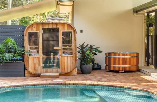 Coolum Family Hideaway with Pool, Sauna + Ice bath