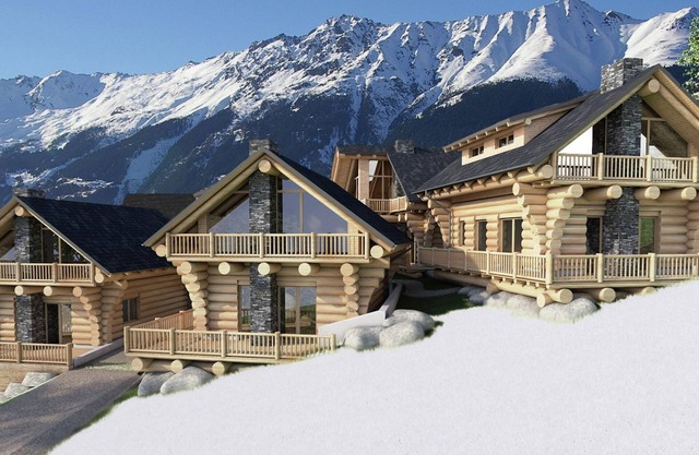 Cosy, modern Canadian wooden chalet