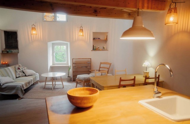 Cozy, spacious studio/loft in charming Les Vans. Monts d'Ardèche natural park.