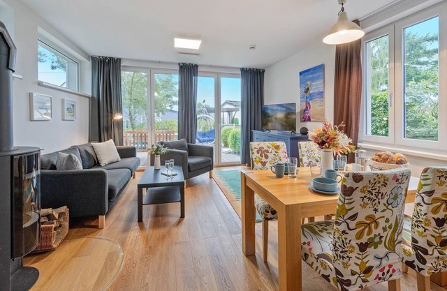 Cozy vacation home in the countryside - with fireplace, terrace & view of the countryside