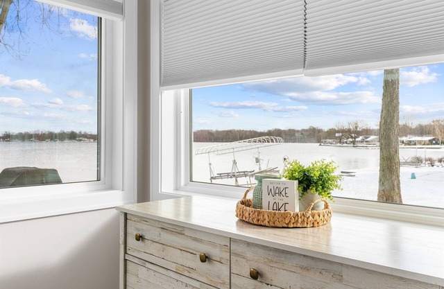 Cozy Winter Retreat w/Hot Tub & Lakefront Views