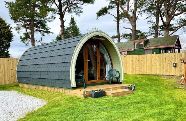 Deluxe glamping pod in the Scottish highlands