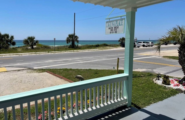 Directly across the street from the Gulf! 2/1 sleeps 4 adults max and 5 total.