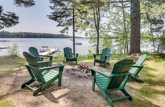 Dock + Fire Pit: ‘Sweet Serenity’ on Amber Lake