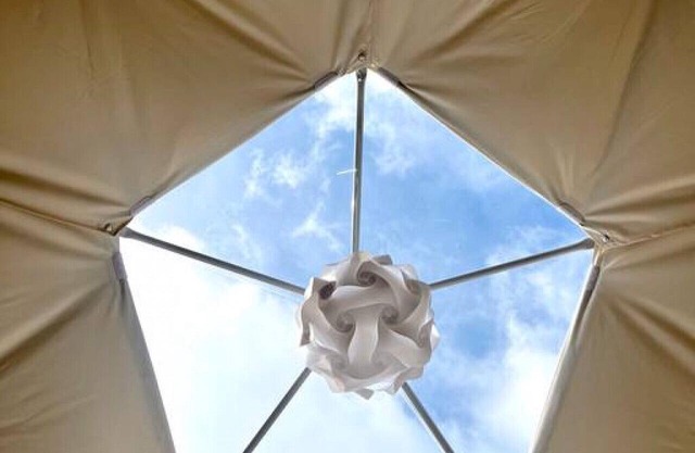Dome # 2 with view to the mountains.